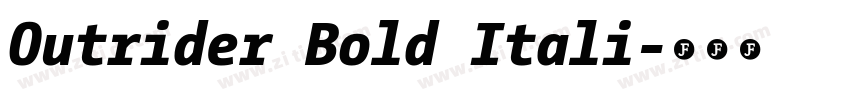 Outrider Bold Itali字体转换